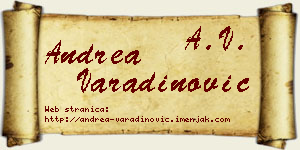 Andrea Varadinović vizit kartica